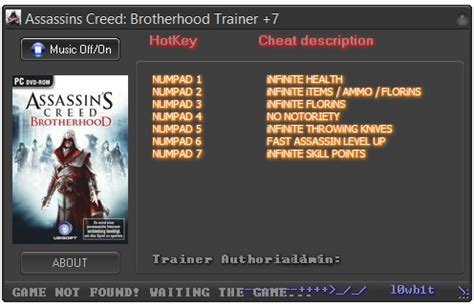 assassin's creed brotherhood trainer